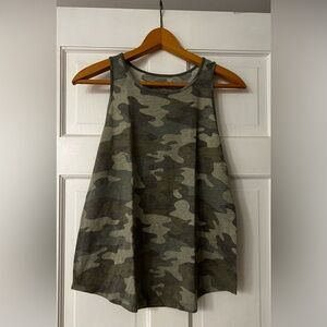 Mudd round neck camo tank top